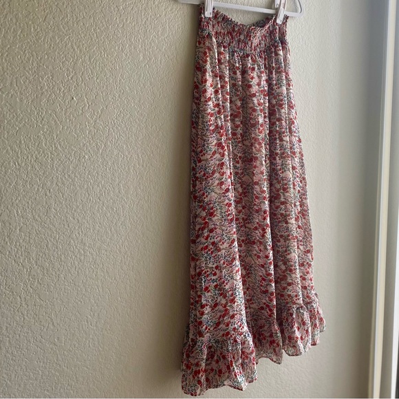 KENDALL & KYLIE Floral Maxi Ruffle Skirt - Size L - Picture 3 of 8